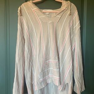 Striped Hooded Pullover